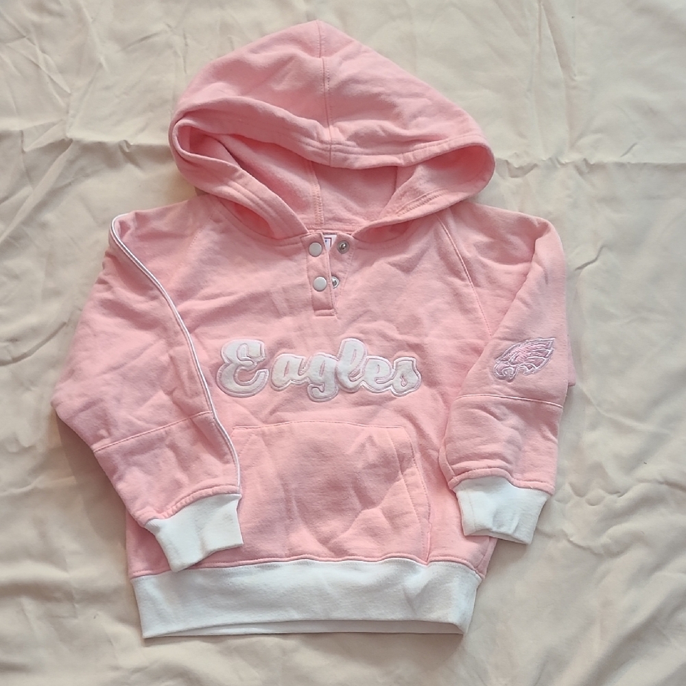 NFL Kids Pink and White Eagles Hoodie